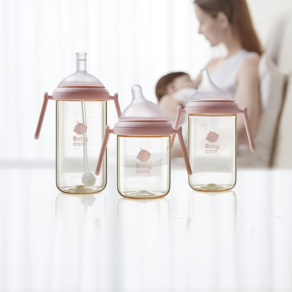 Babycare - Nopayon Pro Bottle - With Hand -  Pink - 6-12M