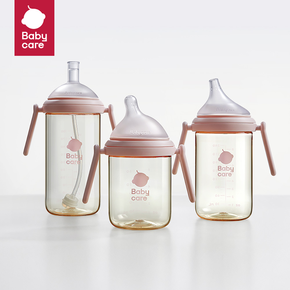 Babycare - Nopayon Pro Bottle - With Hand -  Pink - 6-12M