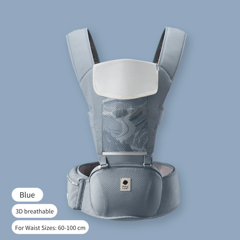 Babycare - Lightweight & Breathable Carrier With Hip Seat - Blue