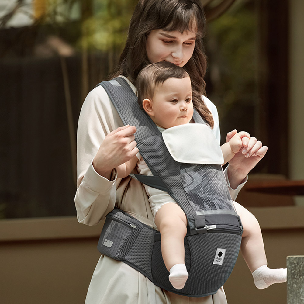 Babycare - Lightweight & Breathable Carrier With Hip Seat - Blue
