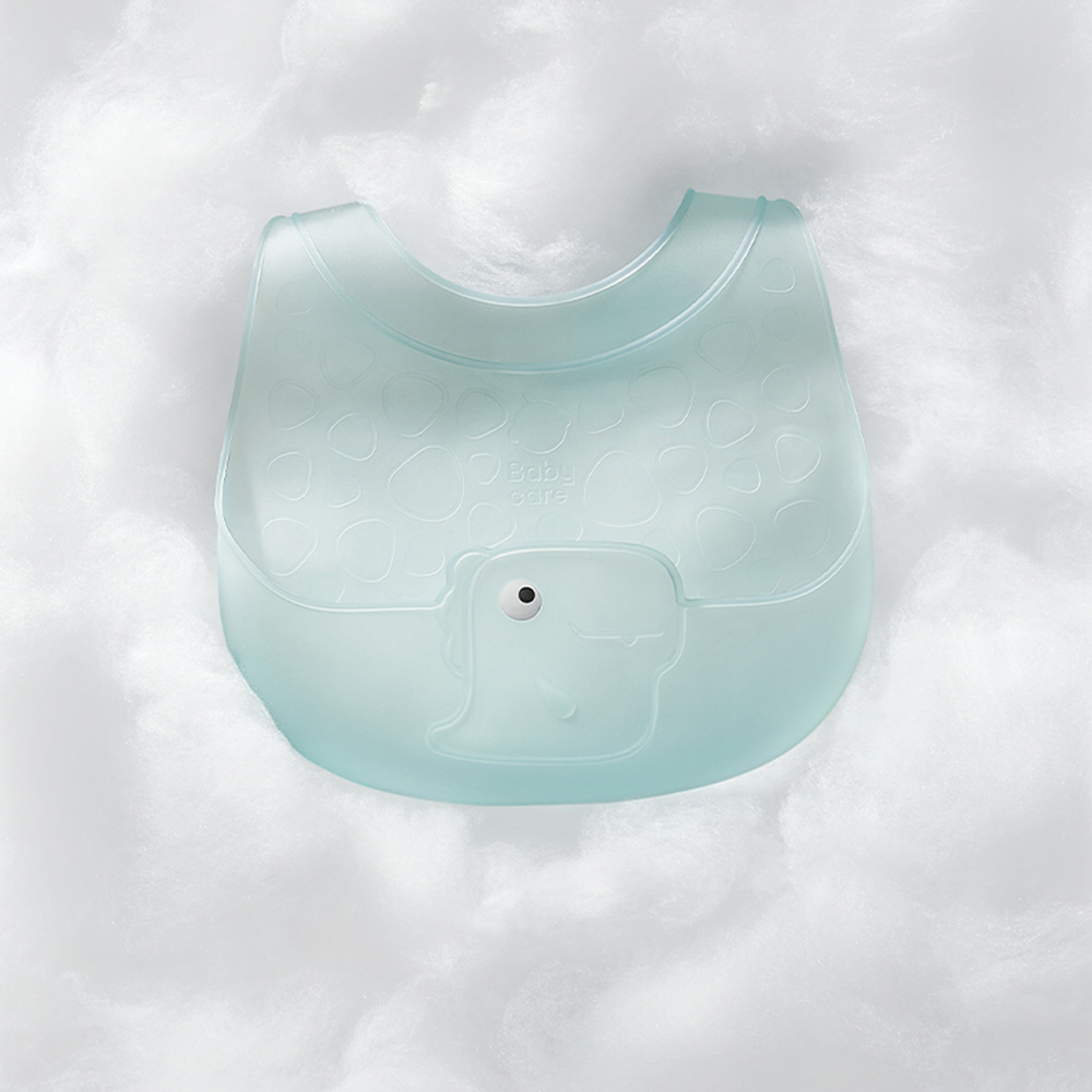 Babycare - Baby Silicone Bib - Sea Mist Blue