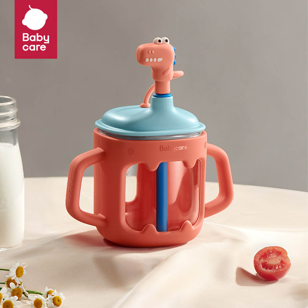 Babycare - Toby Milk Cup - T-Rex - Red - 250ml