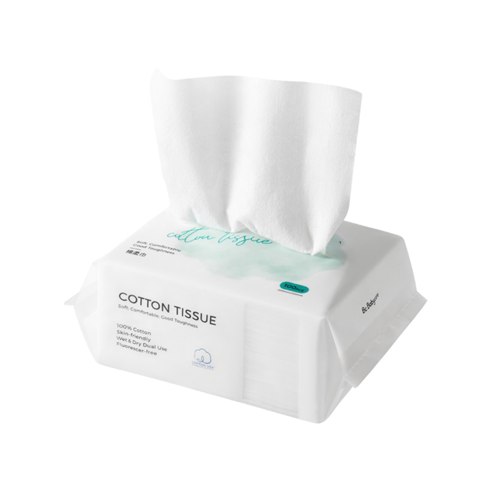 Babycare - Cotton Tissue Rabbit Soft Towels 100 Pcs - Pack of 6