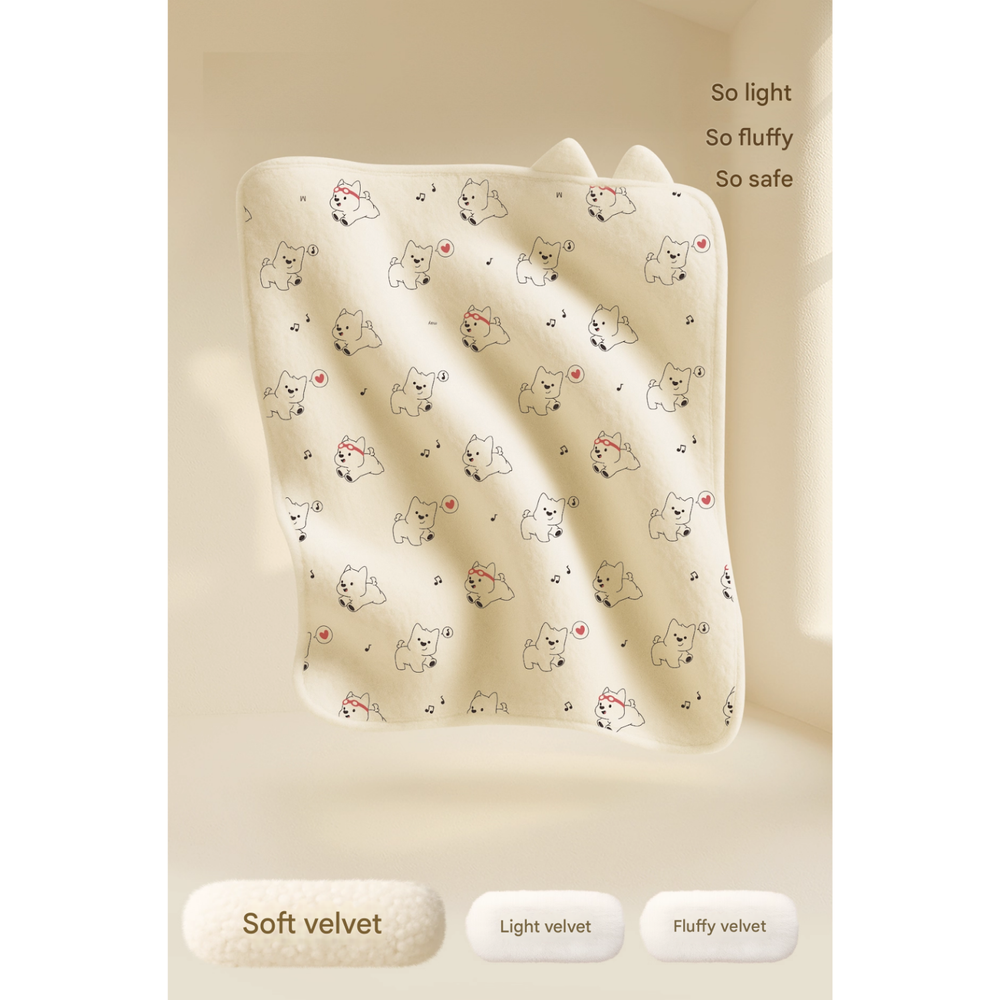 Babycare Baby Throw Pillow & Blanket Set - White