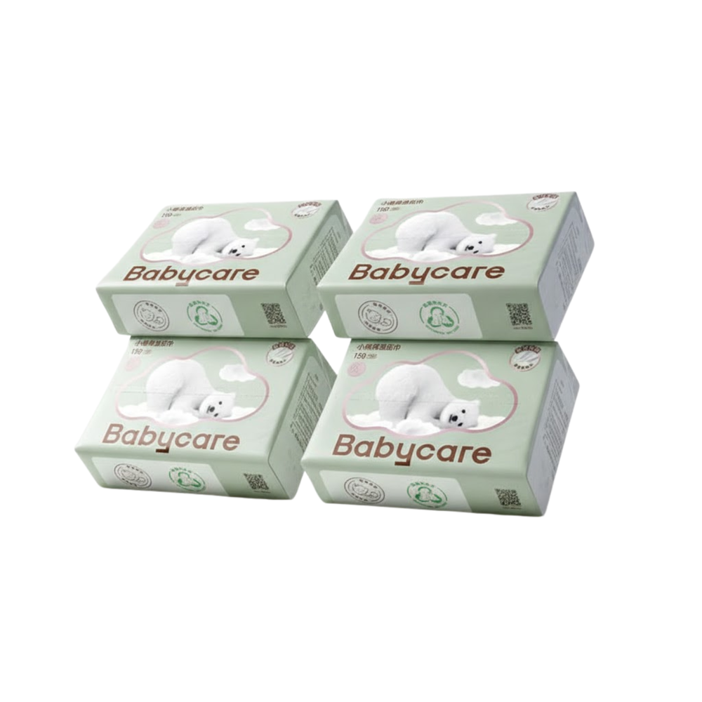 Babycare - Bear Moisturizing Tissue - Pack Of 4 - 150 Pcs