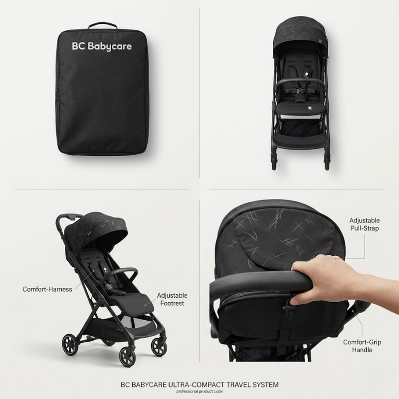 Babycare - Ultra Compact Travel Stroller - Black