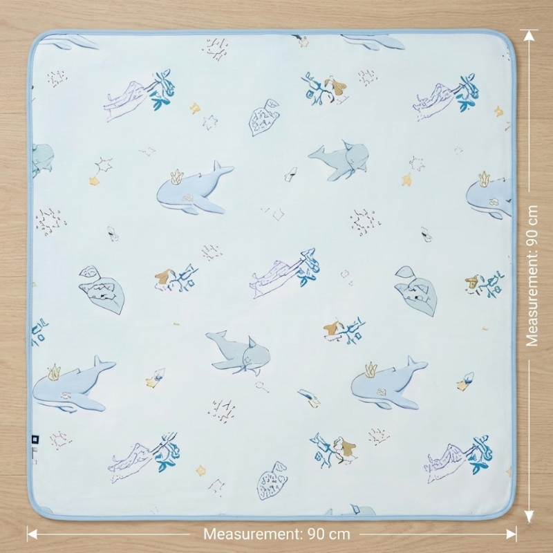 Babycare - Baby Super Soft Blanket - Blue - 90 x 90 cm