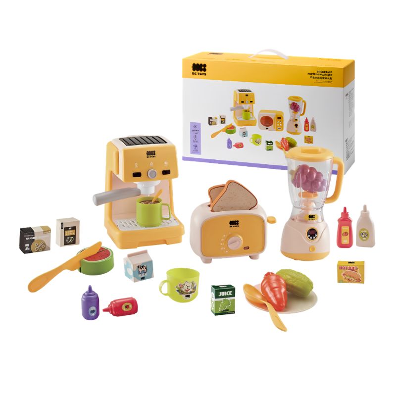 Babycare - Breakfast Kitchen Cooking Pretend Play Set - 34 Pcs