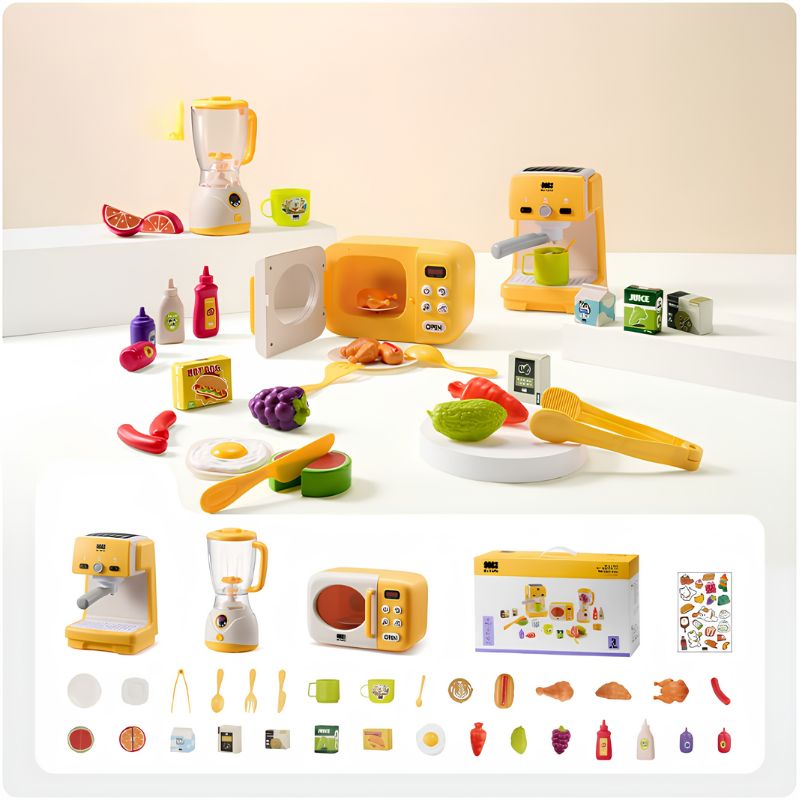 Babycare - Breakfast Kitchen Cooking Pretend Play Set - 34 Pcs