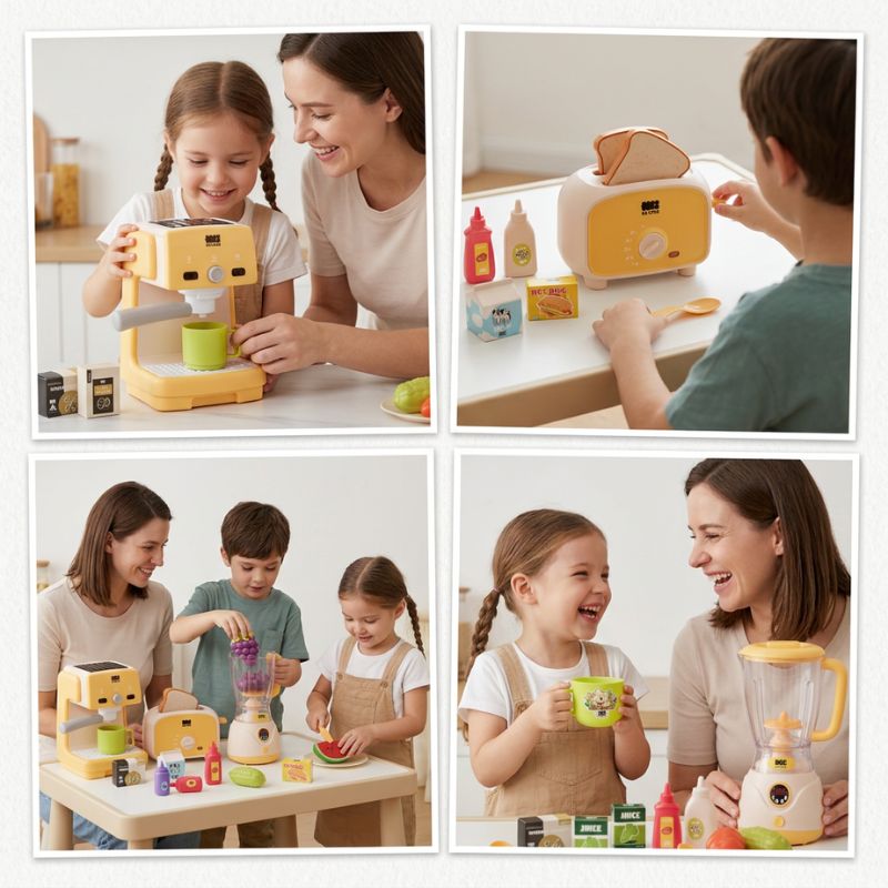 Babycare - Breakfast Kitchen Cooking Pretend Play Set - 34 Pcs