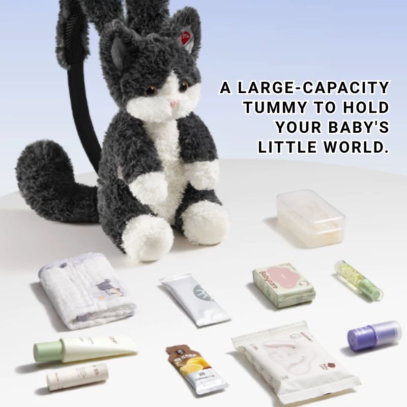 Babycare - Electric Motorized Cat Plush Purse Toy - Black