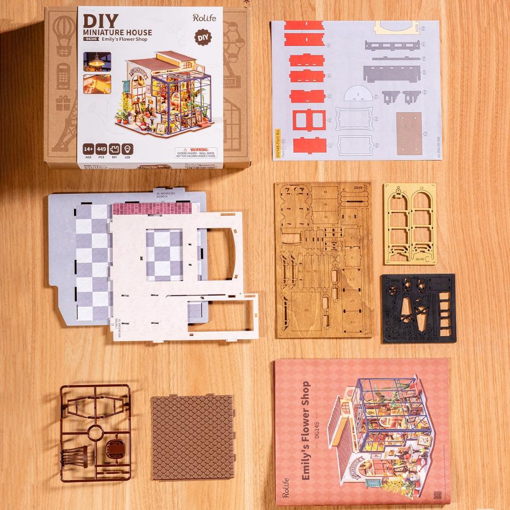 Rolife - DIY Miniature House Emily's Flower Shop - 449 Pc Set
