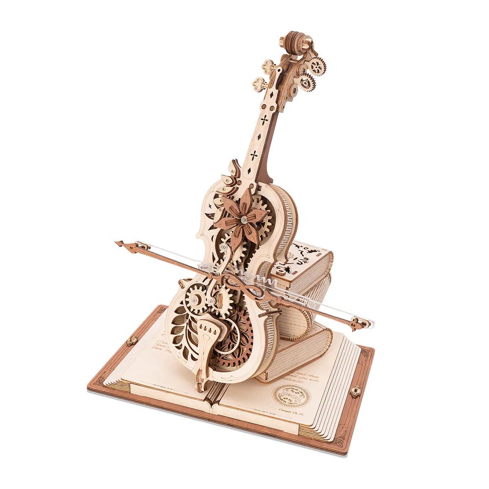 Rolife - Mechanical Music Box Wooden 3D Puzzle Set - Magic Cello - 199 Pcs