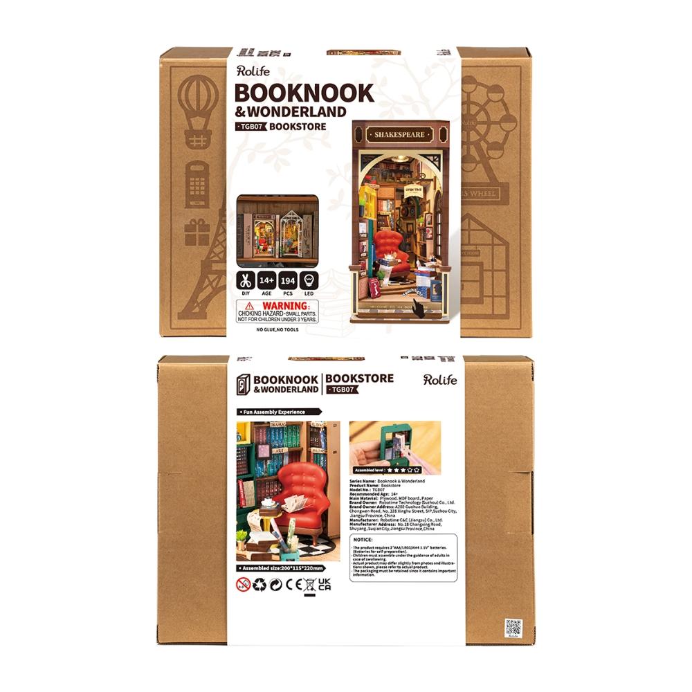 Rolife - DIY Book Nook Bookstore - 194 Pc Set