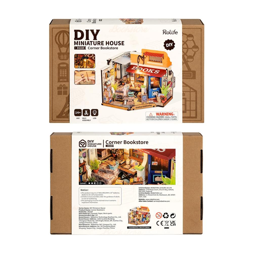 Rolife - DIY Miniature Street Bookshop - 108 Pc Set
