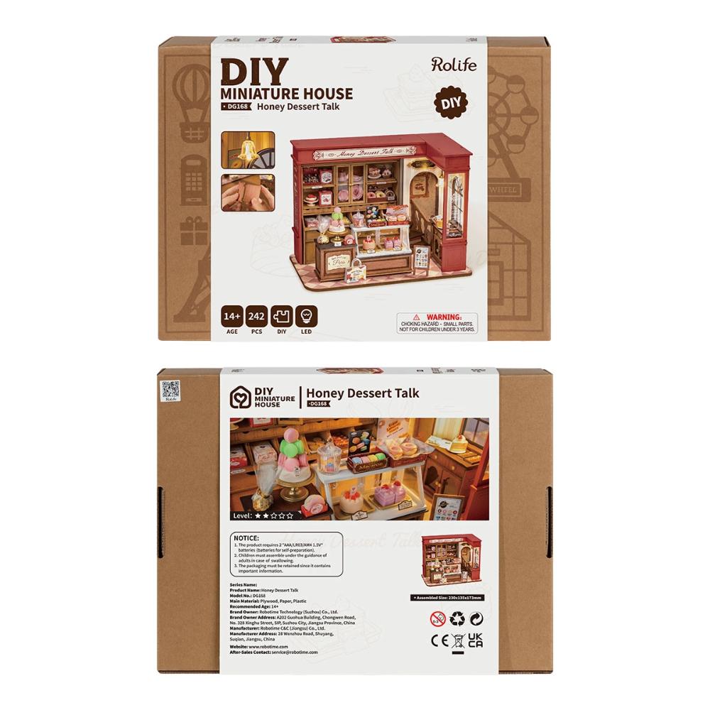 Rolife - DIY Honey Dessert Miniature House - 242 Pc Set