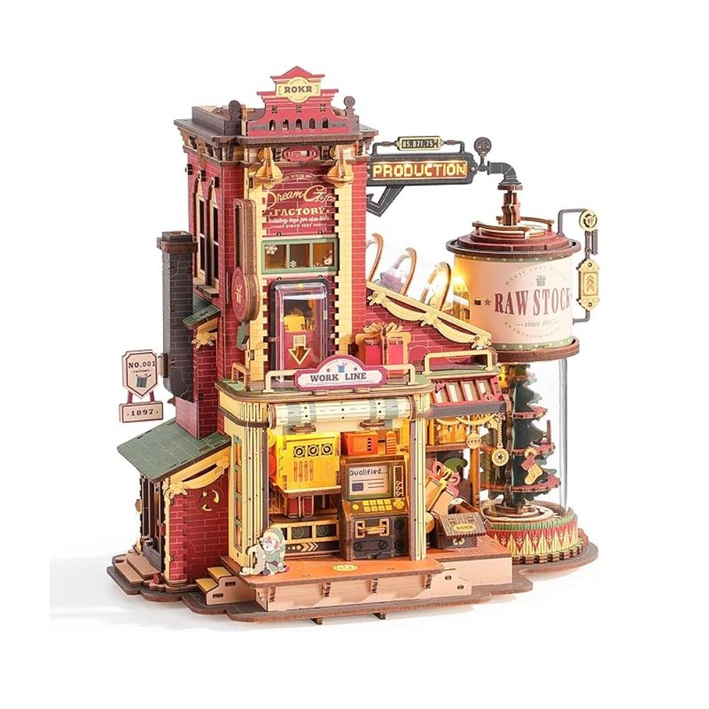 Rolife - DIY Dream Gift Factory Wooden Model Kit Luminous - 449 Pc Set