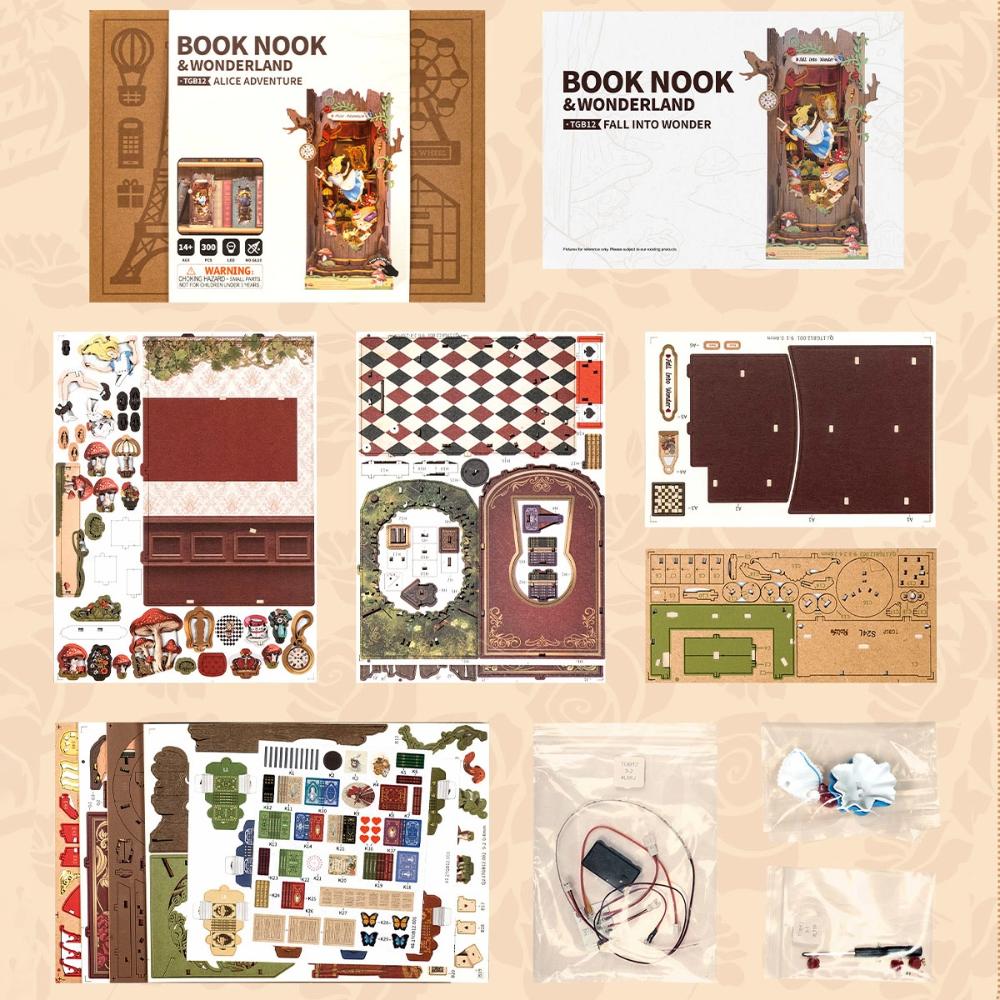 Rolife - DIY Fall Into Wonder Book Nook Kit - 300 Pc Set