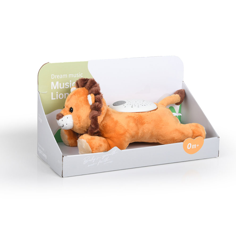 بيبي كير - لعبة تدريب على النوم على شكل أسد محشو - برتقالي