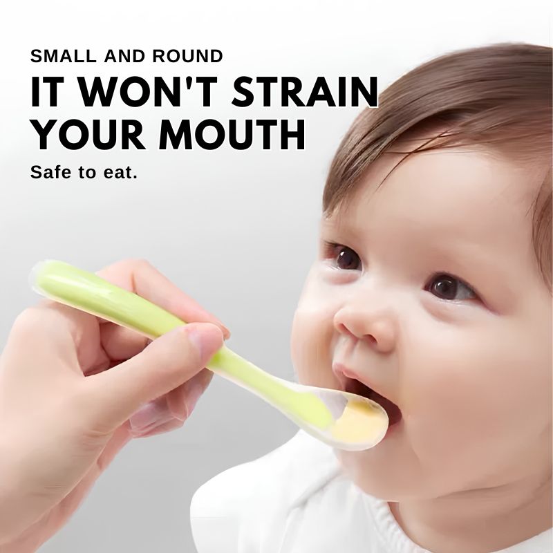 Babycare - Baby Silicone Spoons - Color May Vary - 2 Pc Set