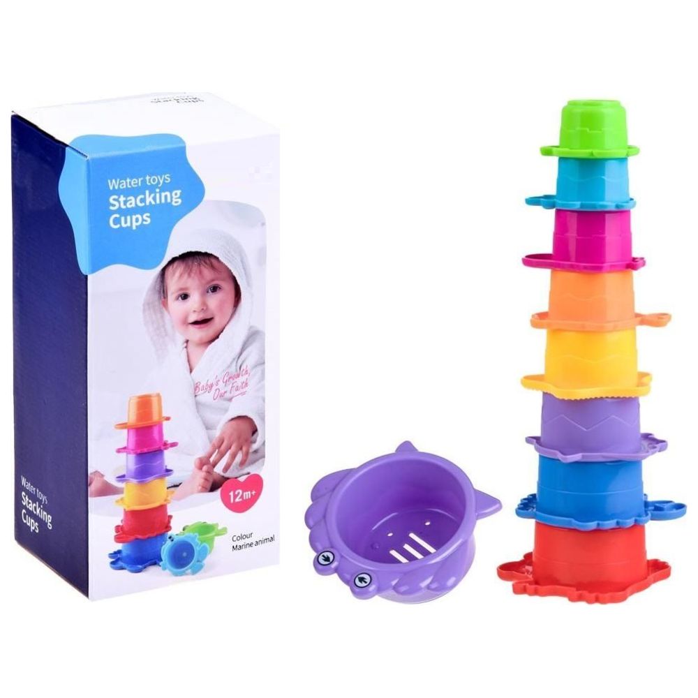 Babycare - Water Toys Stacking Cups - 8 Pcs