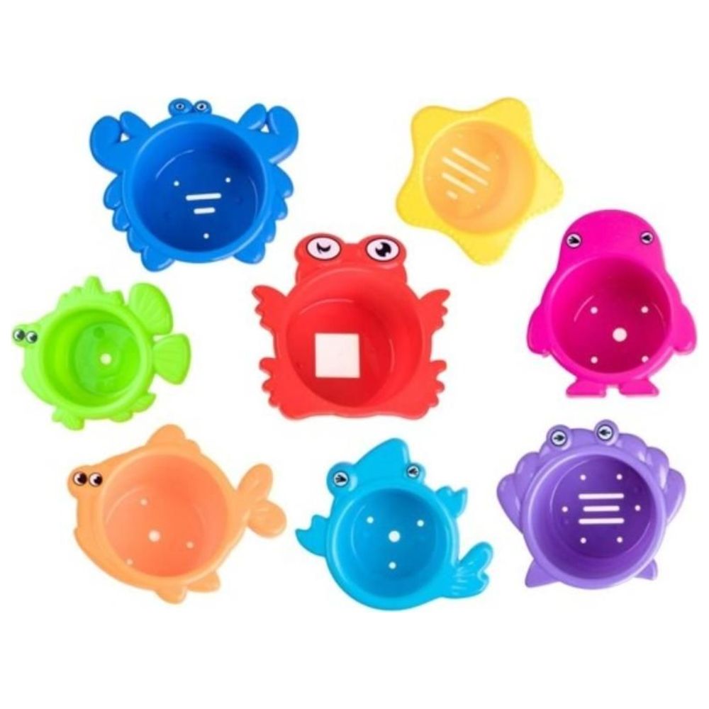 Babycare - Water Toys Stacking Cups - 8 Pcs