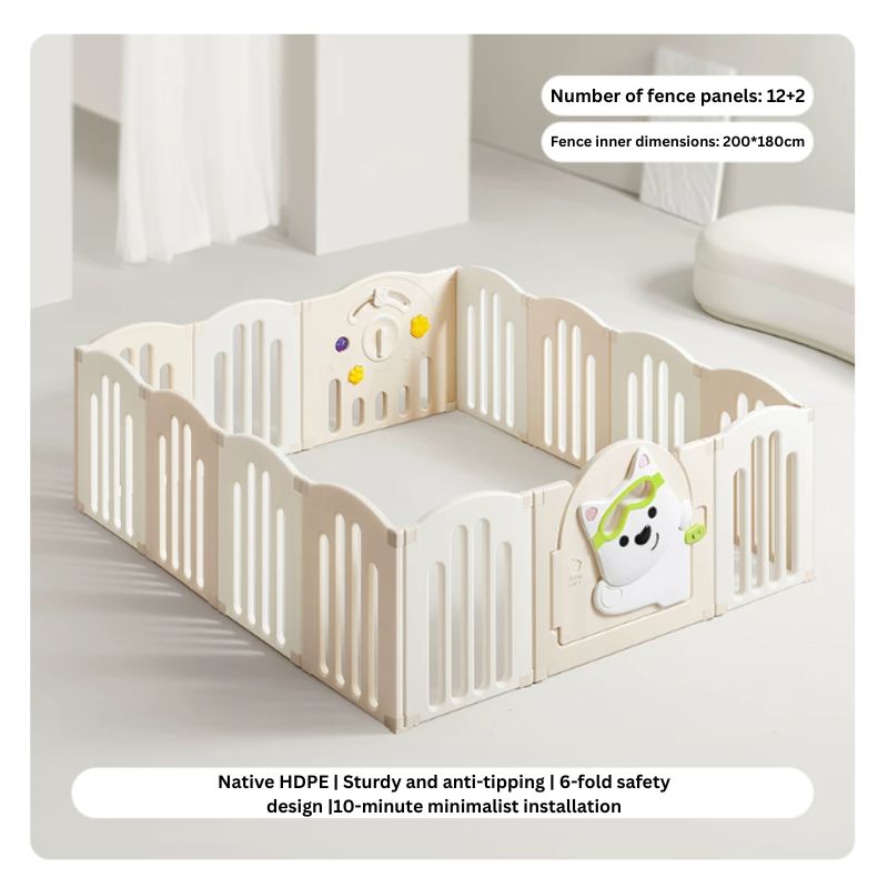 Babycare - West Highland Baby Playpen Safety Gate - White/Grey