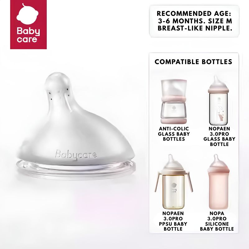 Babycare - Bottle Feeding Teats Nipples - Transparent