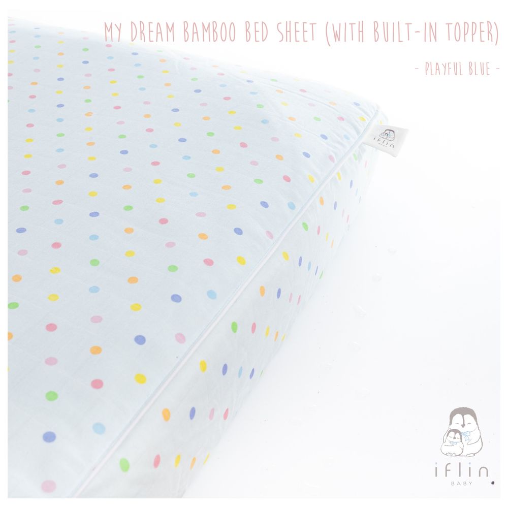 Iflin Baby My Dream Bamboo Bed Sheet With Built-in Topper