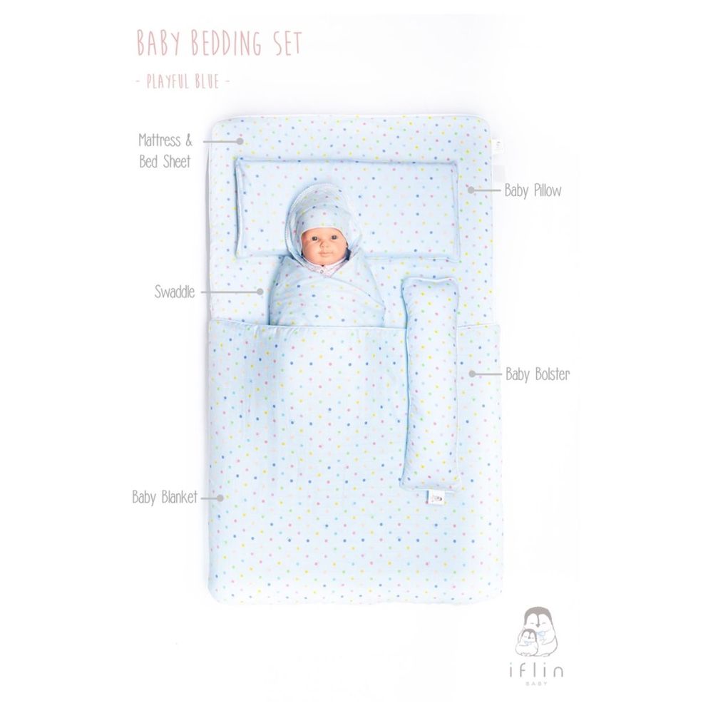 Iflin Baby My Dream Bamboo Bed Sheet With Built-in Topper