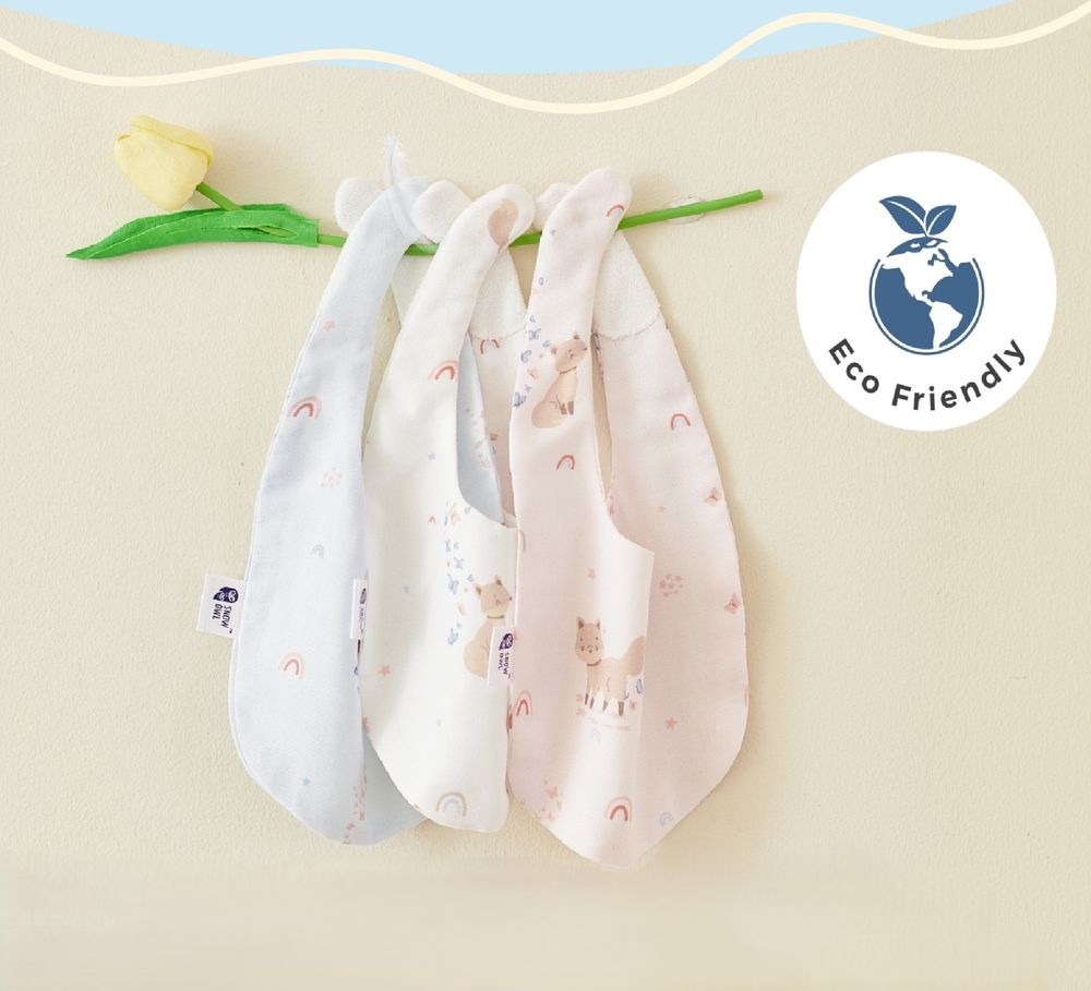 Snow Owl - Spring Fox Bamboo Baby Bib