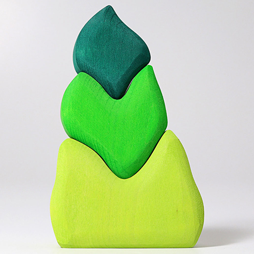 Grimm's - Tower Leafs Building Blocks - 3pcs