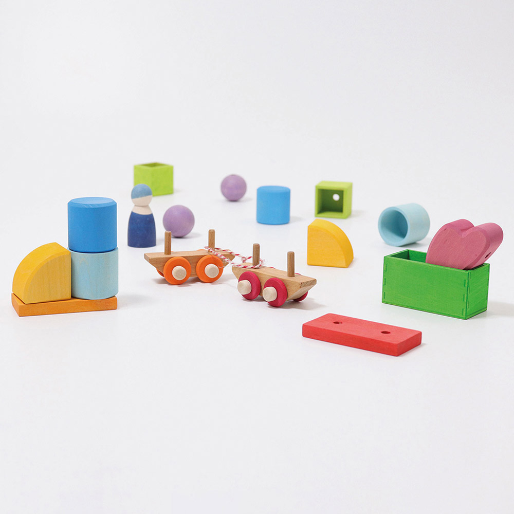 Grimm's - Building Set Wooden Train - 17pcs