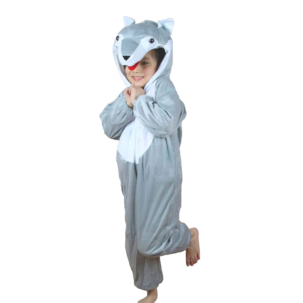 Brain Giggles - Wolf Animal Plush Costume - Grey