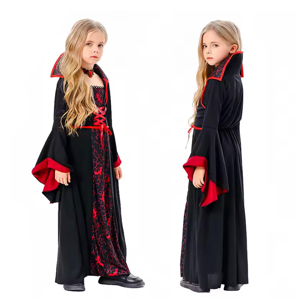 BrainGiggles - Vampire Costume For Girls - 2pcs