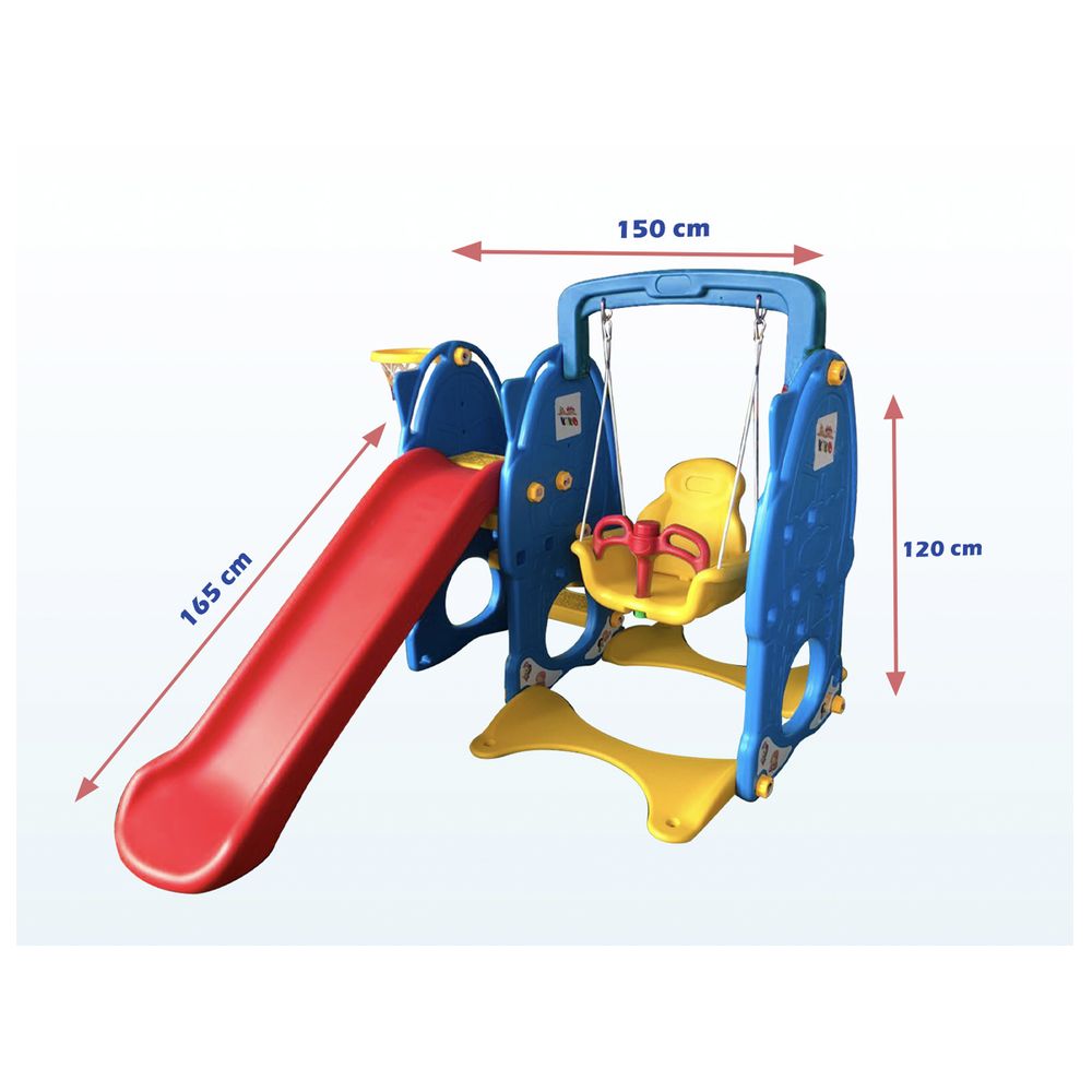 KiKo 3 In 1 Slide With Swing