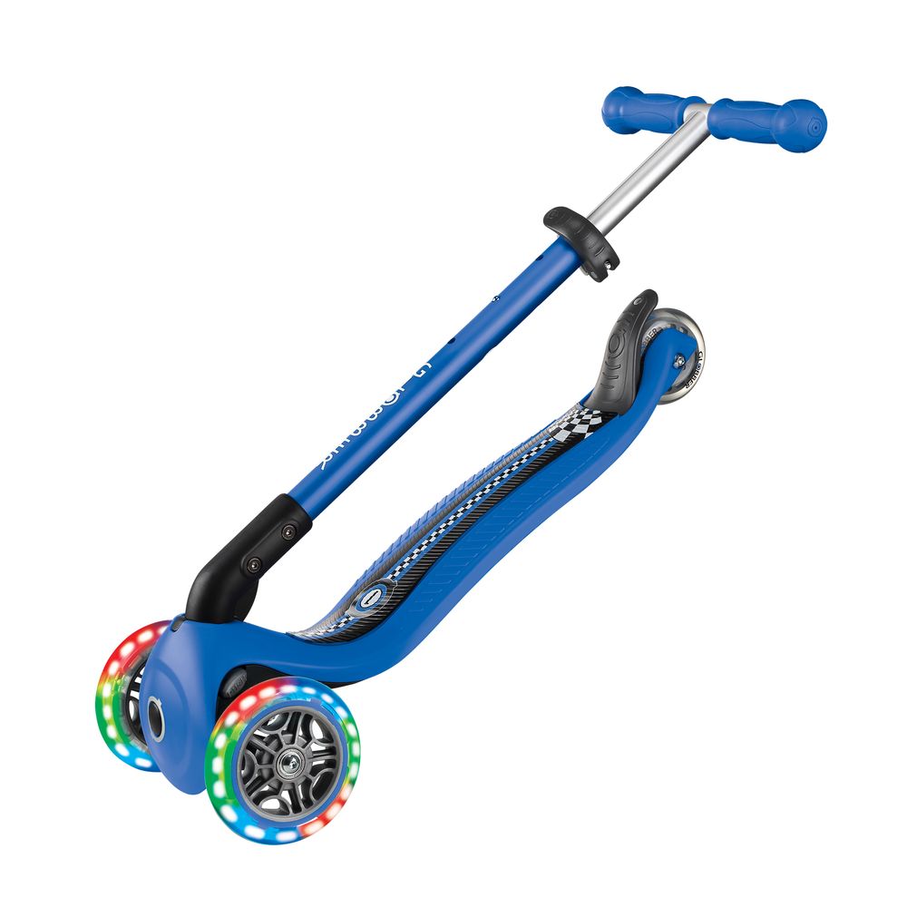 Globber - Primo Fantasy Lights 3-Wheel Manual Scooter - Navy Blue/Racing