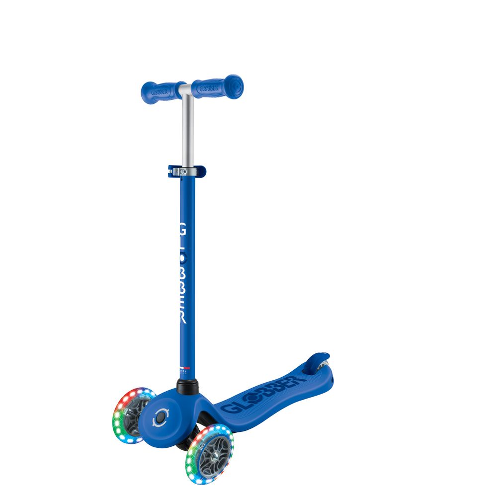 Globber - 3-In-1 Go Up Sporty Lights Manual Scooter - Navy Blue