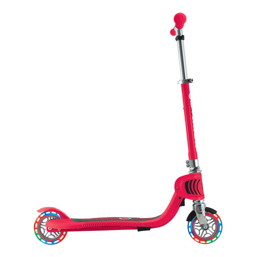 Globber - Flow Foldable Junior Lights Manual Scooter - Red