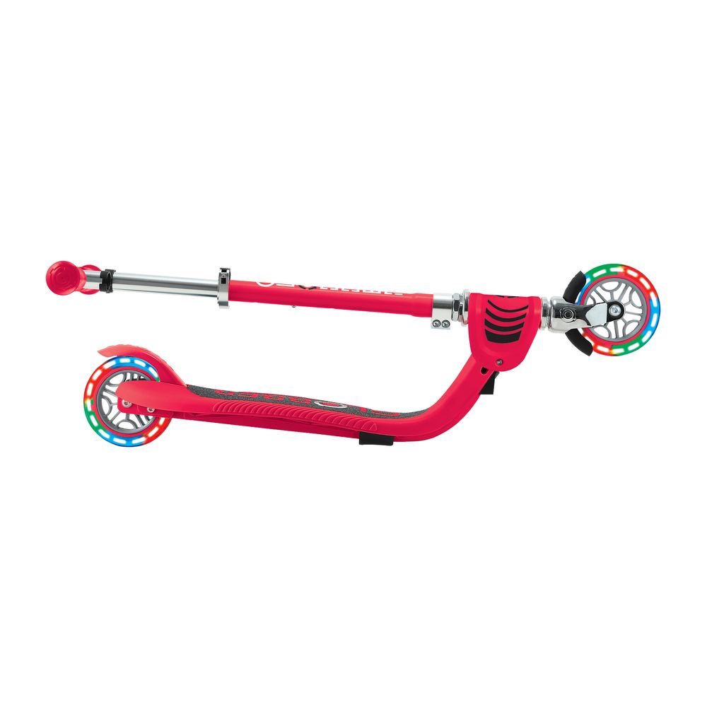 Globber - Flow Foldable Junior Lights Manual Scooter - Red