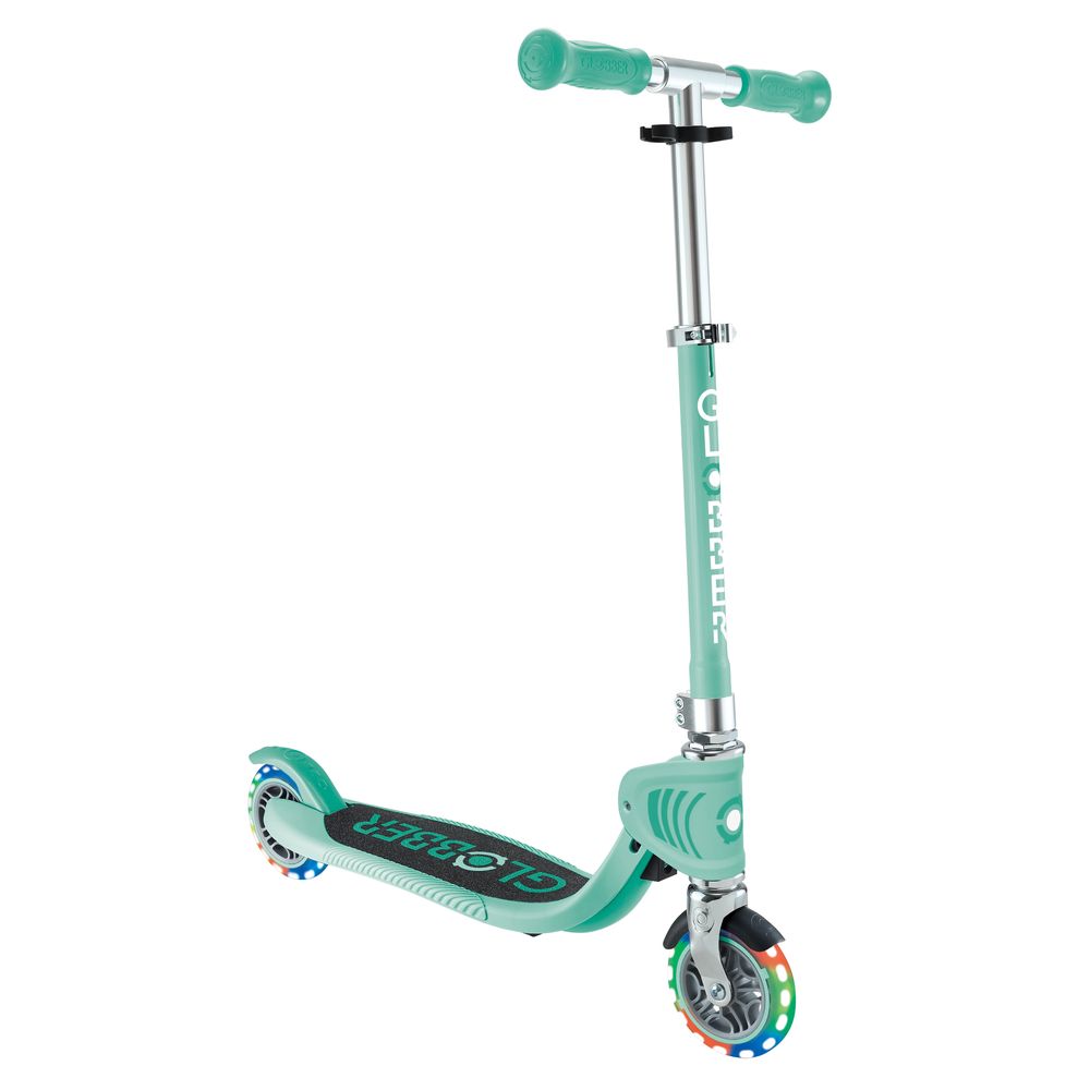 Globber - Flow Foldable Junior Lights Manual Scooter - Mint