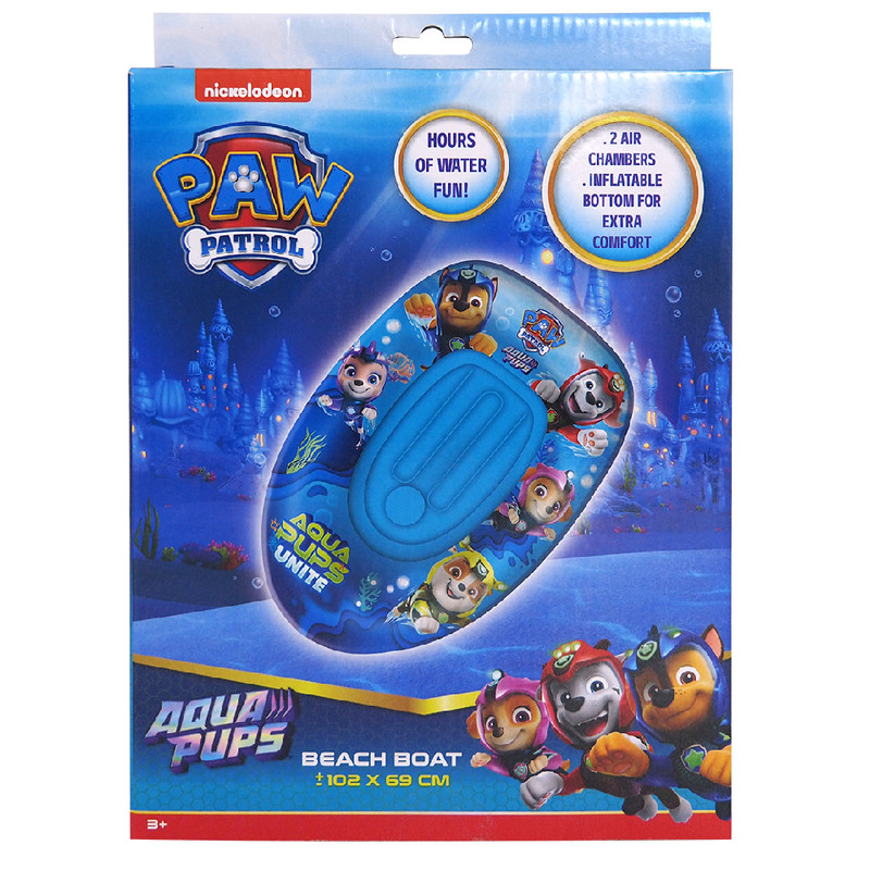 Nickelodeon - Paw Patrol Inflatable Beach Boat - Blue