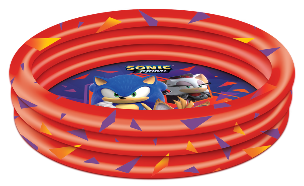 Sega - Sonic The Hedgehog 3-Ring Inflatable Pool - Red