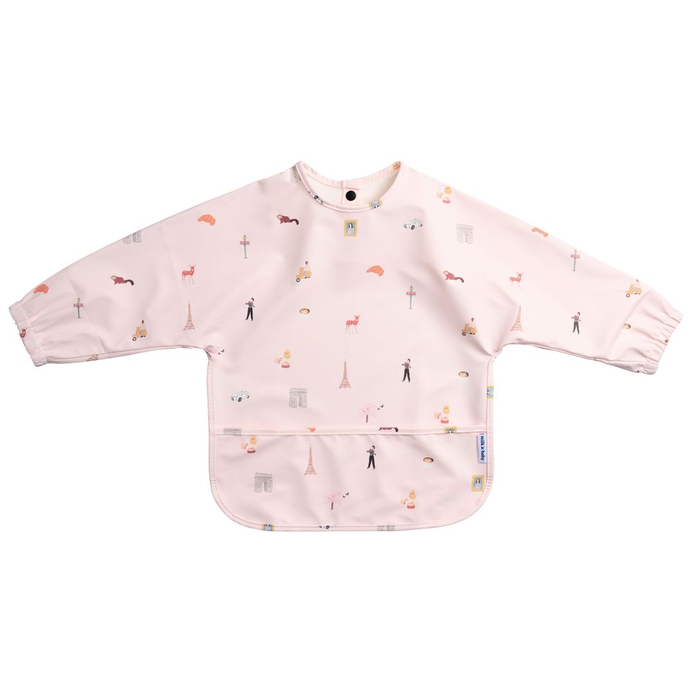 Milk It Baby - Waterproof Long Sleeved Bib - Paris City