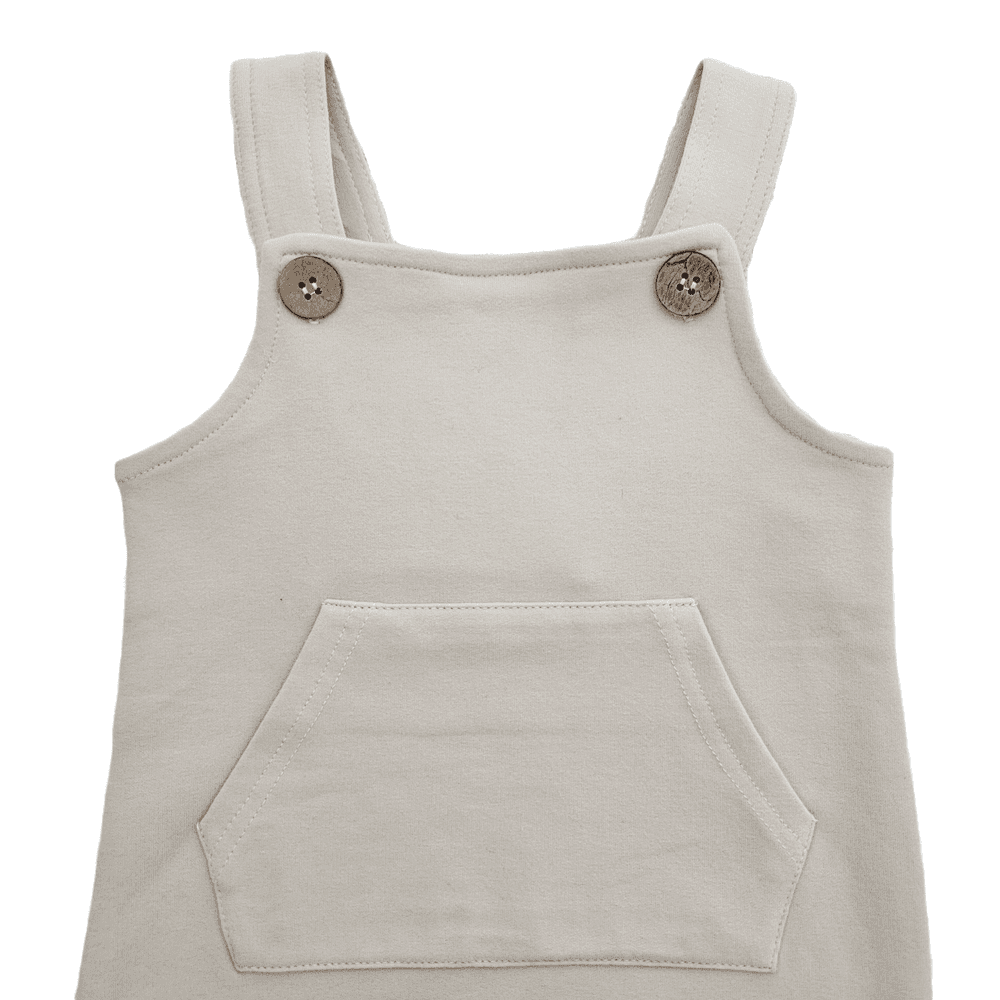 Issy & Lilo Organic Cotton Dungaree Coconut - Cream