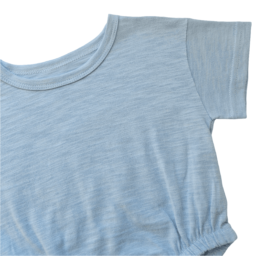 Issy & Lilo Oversized Organic Cotton Bodysuit - Baby Blue