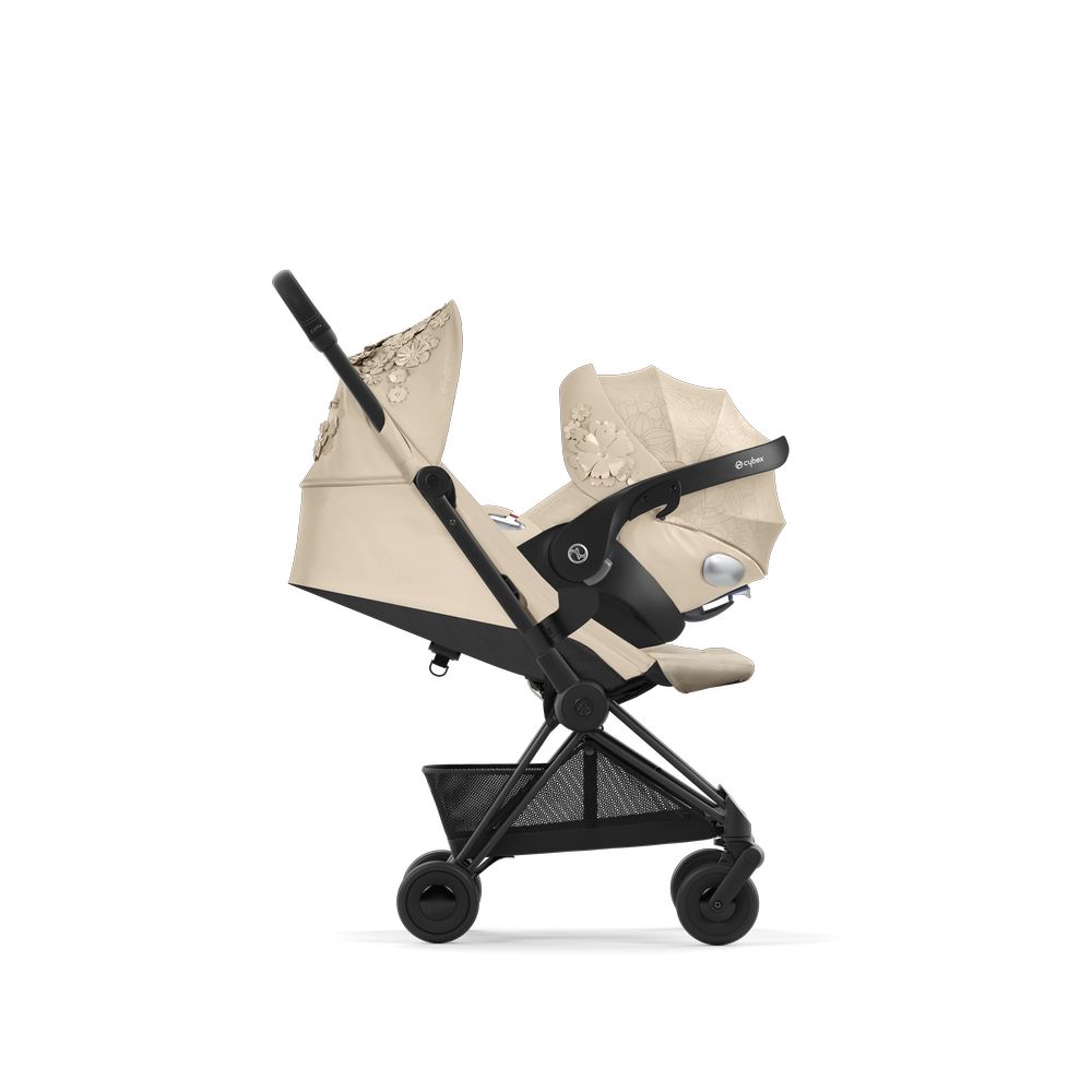 Cybex - Coya Ultra Compact Stroller - Simply Flowers Beige/Matte Black