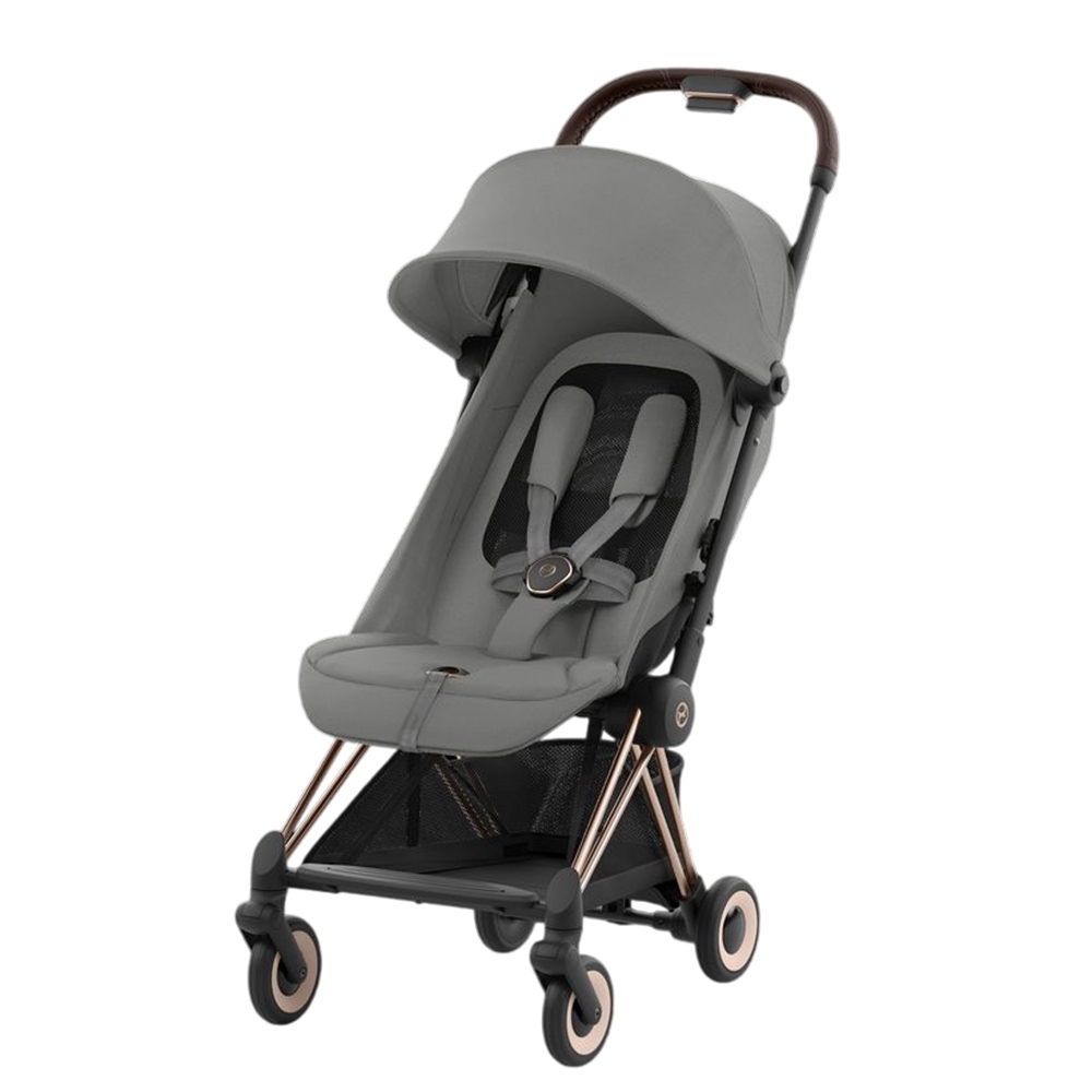 Cybex - Coya Ultra Compact Stroller - Rose Gold/Mirage Grey