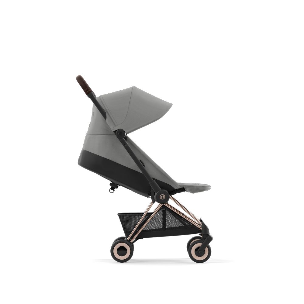Cybex - Coya Ultra Compact Stroller - Rose Gold/Mirage Grey
