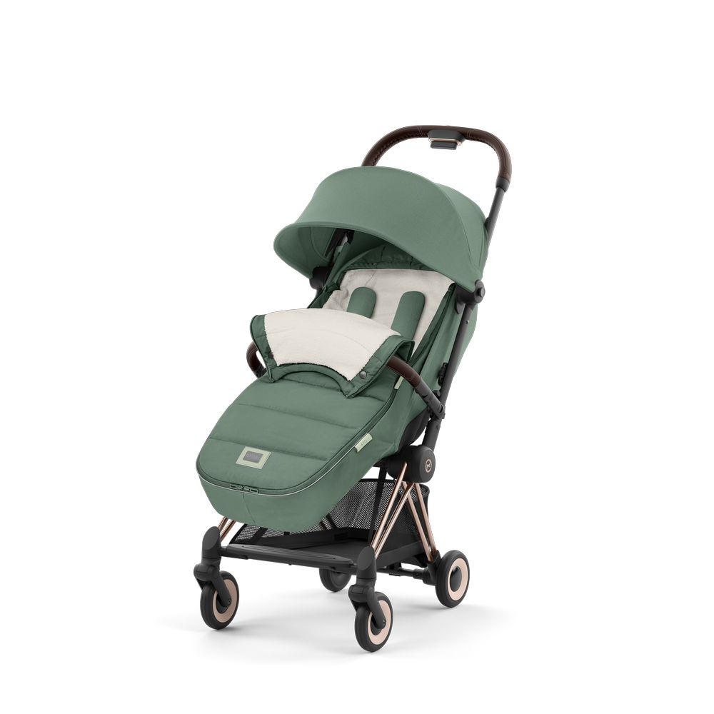 Cybex - Coya Ultra Compact Stroller - Rose Gold/Leaf Green